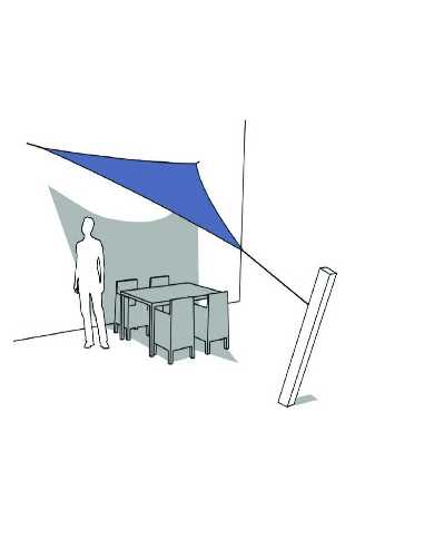 Voile d'ombrage Coolfit Triangle 5 x 5 x 5m Voile d'ombrage Coolfit Triangle 5 x 5 x 5m