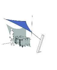 Voile d'ombrage Coolfit Triangle 5 x 5 x 5m Voile d'ombrage Coolfit Triangle 5 x 5 x 5m