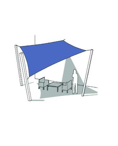 Voile d'ombrage Coolfit Carré 3,6 x 3,6 x 3,6 x 3,6m