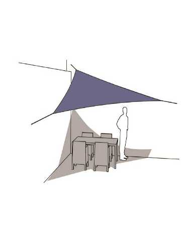 Voile d'ombrage imperméable Triangle 4 x 4 x 4m Voile d'ombrage imperméable Triangle 4 x 4 x 4m