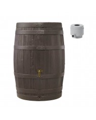 Récupérateur d'eau Kit Tonneau Vino 400L brun