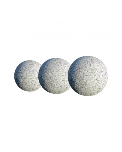 Sphère granit gris boucharde diamètre 20cm Sphère granit gris boucharde diamètre 20cm
