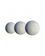 Sphère granit gris boucharde diamètre 20cm Sphère granit gris boucharde diamètre 20cm
