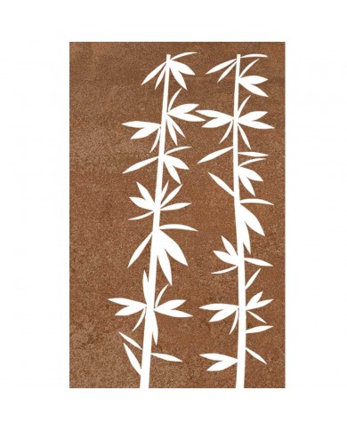Pare vue métal Corten bambou 180x105cm