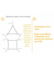 Voile d'ombrage imperméable Triangle 4 x 4 x 4m Voile d'ombrage imperméable Triangle 4 x 4 x 4m