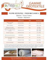 Feutre géotextile 2,5mX50m (200g/m²) Feutre géotextile 2,5mX50m (200g/m²)