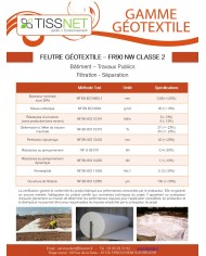 Feutre géotextile 1mX100m (90g/m²) Feutre géotextile 1mX100m (90g/m²)